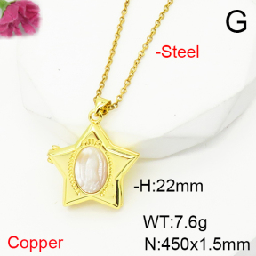 Fashion Copper Necklace  F6N300925bbov-L017