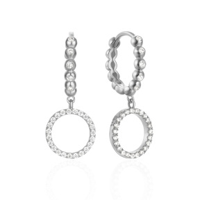 925 Silver Earrings  WT:2.35g  24*10mm  JE5717ajho-Y30