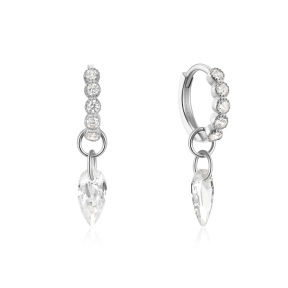 925 Silver Earrings  WT:1.65g  23mm  JE5754aijk-Y30