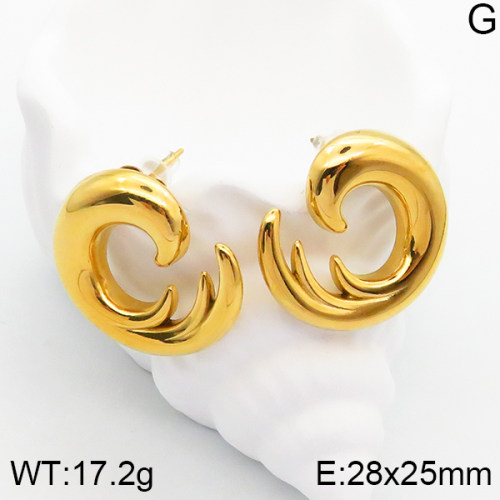 Stainless Steel Earrings  Handmade Polished  5E2003333bhia-066