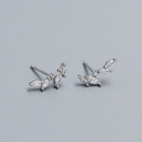 925 Silver Earrings  WT:0.7g  12mm  JE5905bhim-Y05  YHE0599