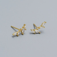 925 Silver Earrings  WT:0.7g  12mm  JE5906bhim-Y05  YHE0599
