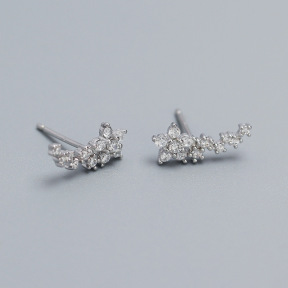 925 Silver Earrings  WT:0.9g  13.3*6mm  JE5907vhlo-Y05  YHE0598