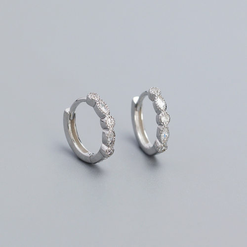 925 Silver Earrings  WT:1.34g  11.5mm  JE5919vhoo-Y05  YHE0604