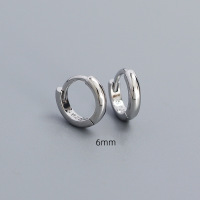 925 Silver Earrings  WT:0.8g  6mm  JE5923bhji-Y05  YHE0584