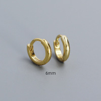925 Silver Earrings  WT:0.8g  6mm  JE5924bhji-Y05  YHE0584