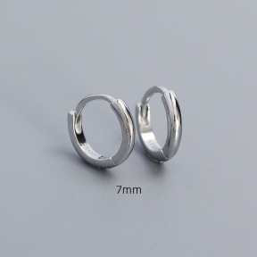 925 Silver Earrings  WT:0.96g  7mm  JE5925bhki-Y05  YHE0584