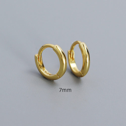 925 Silver Earrings  WT:0.96g  7mm  JE5926bhki-Y05  YHE0584
