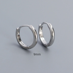 925 Silver Earrings  WT:1.3g  9mm  JE5929vhnk-Y05  YHE0584