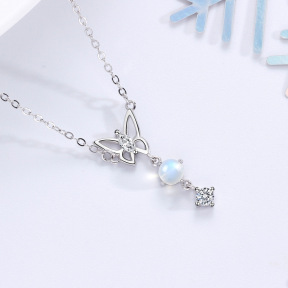 925 Silver Necklace  WT:1.8g  N:400+50mm
P:10*23mm  JN6028ainm-Y11  NB1002480