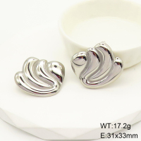 Stainless Steel Earrings  Handmade Polished  GEE001258bbov-066