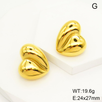 Stainless Steel Earrings  Handmade Polished  GEE001261bhva-066