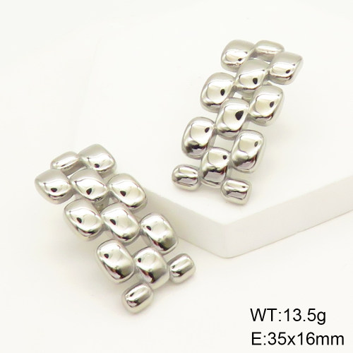 Stainless Steel Earrings  Handmade Polished  GEE001292bhva-066
