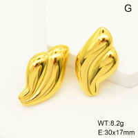 Stainless Steel Earrings  Handmade Polished  GEE001299bhva-066
