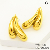 Stainless Steel Earrings  Handmade Polished  GEE001304bhva-066