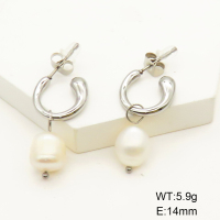 Stainless Steel Earrings  Cultured Freshwater Pearls,Handmade Polished  GEE001320vbpb-066