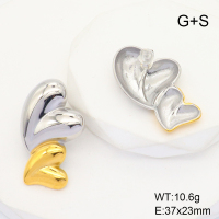 GEE001355vhkb-066  Stainless Steel Earrings  Handmade Polished