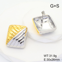 GEE001360vhkb-066  Stainless Steel Earrings  Handmade Polished