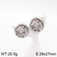 5E2003318bhva-066  Stainless Steel Earrings  Handmade Polished