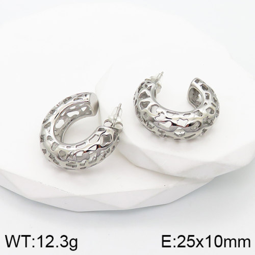 5E2003328bhva-066  Stainless Steel Earrings  Handmade Polished