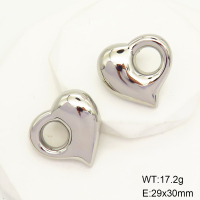 6E2006385bhva-066  Stainless Steel Earrings  Handmade Polished
