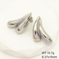 6E2006386vbpb-066  Stainless Steel Earrings  Handmade Polished