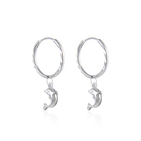 JE5922aini-Y22  925 Silver Earrings  16*1.7mm
P:7.2*13mm  FHXBR003675