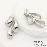 6E2006460bhva-066  Stainless Steel Earrings  Handmade Polished