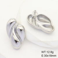 6E2006472vbpb-066  Stainless Steel Earrings  Handmade Polished