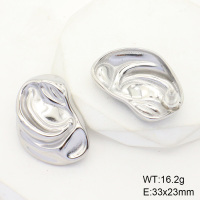 6E2006518bhva-066  Stainless Steel Earrings  Handmade Polished