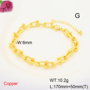 F6B200139vbmb-L035  Fashion Copper Bracelet