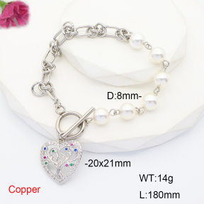 F6B406116bhia-L035  Fashion Copper Bracelet  Shell Beads