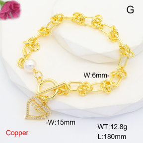 F6B406120bhva-L035  Fashion Copper Bracelet  Shell Beads