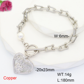 F6B406123vhha-L035  Fashion Copper Bracelet  Shell Beads