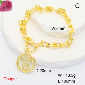F6B406125bbov-L035  Fashion Copper Bracelet