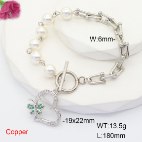 F6B406127vhha-L035  Fashion Copper Bracelet  Shell Beads