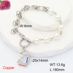F6B406133bhia-L035  Fashion Copper Bracelet  Shell Beads