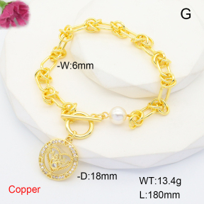 F6B406134bhva-L035  Fashion Copper Bracelet  Shell Beads
