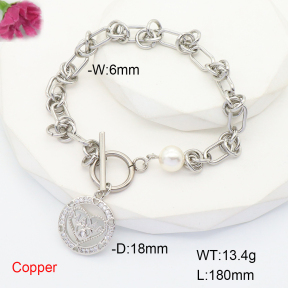 F6B406135bhva-L035  Fashion Copper Bracelet  Shell Beads