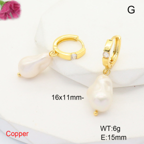 F6E301738vbpb-L035  Fashion Copper Earrings  Glass Pear Beads