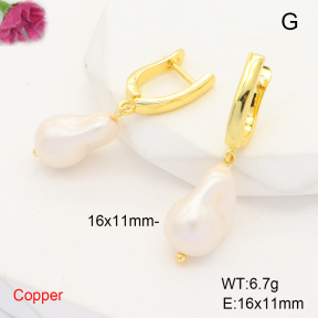 F6E301739vbpb-L035  Fashion Copper Earrings  Glass Pear Beads
