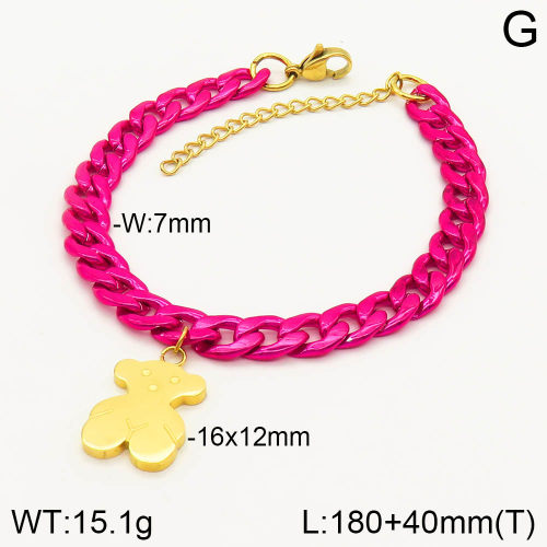 TB2000536ahlv-656  SS Bear Bracelets