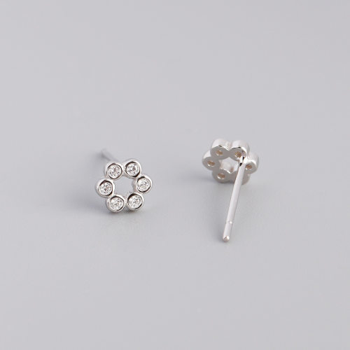 JE5953bbpo-Y10  925 Silver Earrings  WT:0.45g  5.5mm  EH1537
