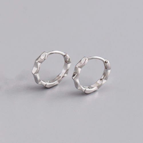 JE5992vhom-Y10  925 Silver Earrings  WT:1.5g  12.8*2.2mm  EH1514