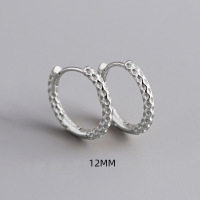 JE6008bijl-Y10  925 Silver Earrings  WT:2g  inner:12mm  EH1504