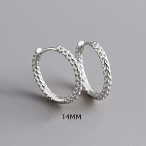 JE6010aimo-Y10  925 Silver Earrings  WT:2.45g  inner:14mm  EH1504