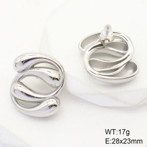 6E2006552bhva-066  Stainless Steel Earrings  Handmade Polished