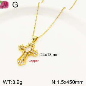 F2N400760ablb-J167  Fashion Copper Necklace
