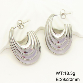 6E2006577bhva-066  Stainless Steel Earrings  Handmade Polished