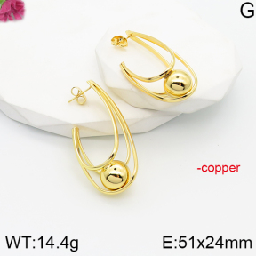 F5E201417bbov-J40  Fashion Copper Earrings